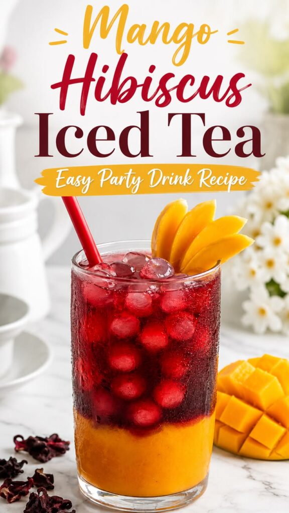 Mango hibiscus Iced tea