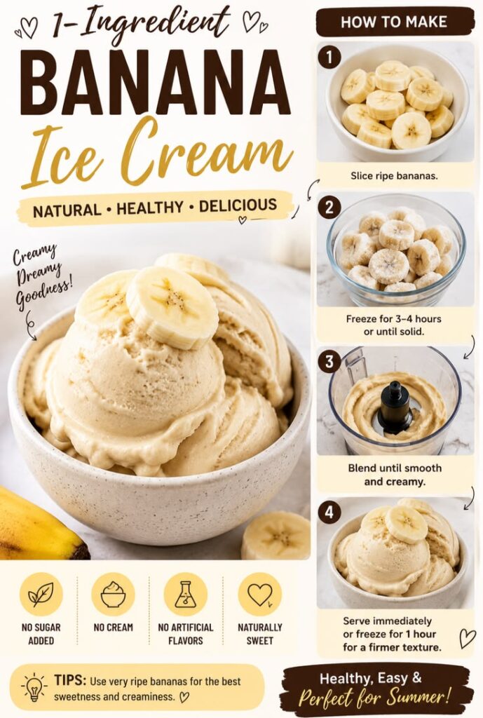 Healthy Homemade Banana Ice Cream
