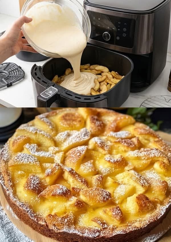 Mediterranean air fryer apple cake