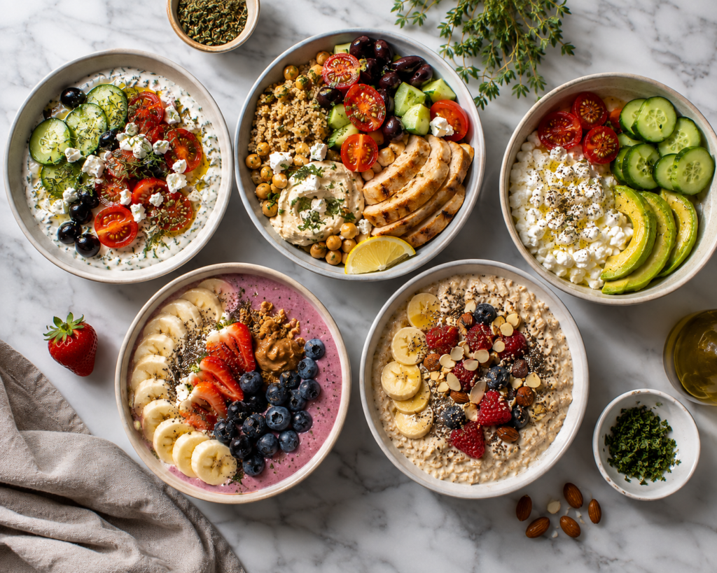 5 High-Protein Mediterranean Breakfast Bowls